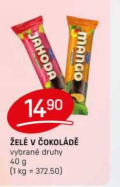 ŽELÉ V ČOKOLÁDĚ vybrané druhy 40 g 