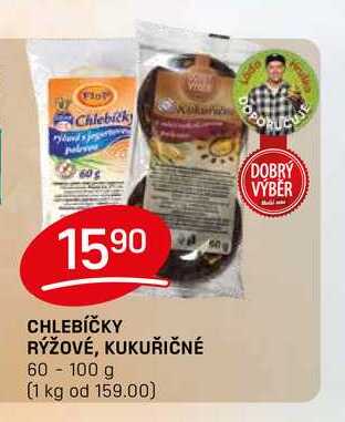 CHLEBÍČKY RÝŽOVÉ, KUKUŘIČNÉ 60 - 100 g