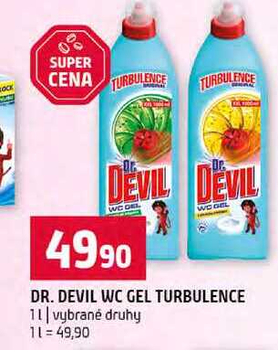 DR. DEVIL WC GEL TURBULENCE 1l vybrané druhy