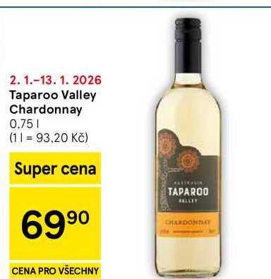 Taparoo Valley Chardonnay, 0.75 l