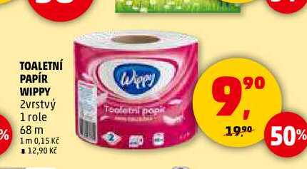 TOALETNÍ PAPÍR WIPPY, 1 role 