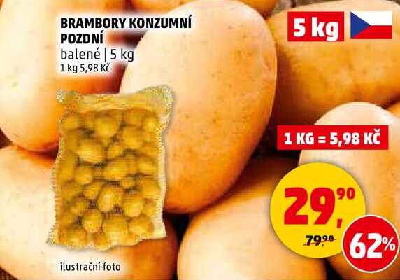 BRAMBORY KONZUMNÍ POZDNÍ, 5 kg