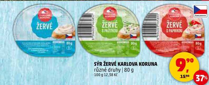 SÝR ŽERVÉ KARLOVA KORUNA, 80 g