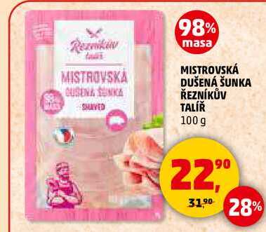 MISTROVSKÁ DUŠENÁ ŠUNKA ŘEZNÍKŮV TALÍŘ, 100 g