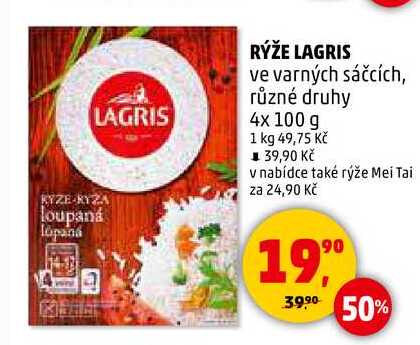 RÝŽE LAGRIS ve varných sáčcích, 4x 100 g