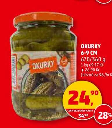 OKURKY 6-9 CM, 670 g