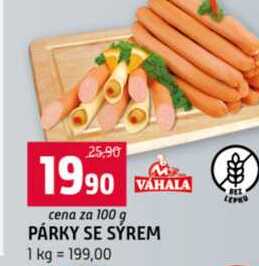 PÁRKY SE SÝREM 1 kg