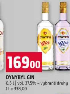 DYNYBYL Gin 0,5l vol. 37,5% vybrané druhy