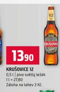 KRUŠOVICE 12 0,5l pivo světlý ležák