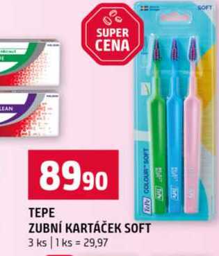 TEPE ZUBNÍ KARTÁČEK SOFT 3 ks