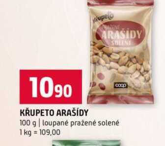  KŘUPETO ARAŠÍDY 100 g loupané pražené solené