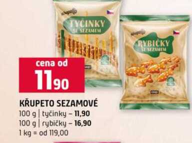 KŘUPETO SEZAMOVÉ 100 g tyčinky 100 g rybičky 