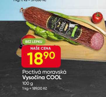 Poctivá moravská Vysočina COOL 100 g 