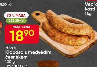 Klobása s medvědím česnekem 100 g