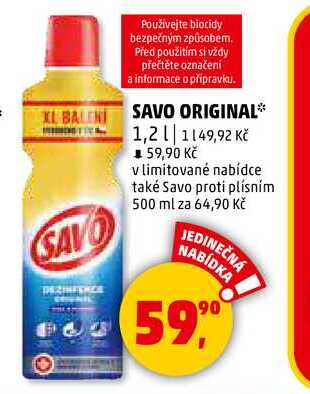 SAVO ORIGINAL, 1,2 l
