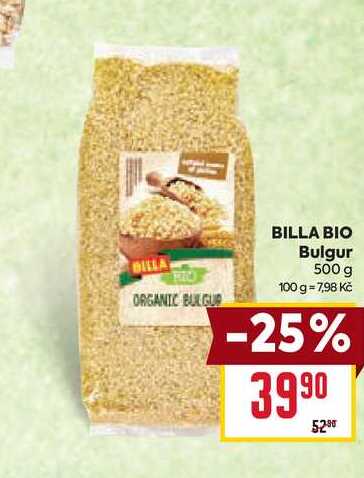 BILLA BIO Bulgur 500g