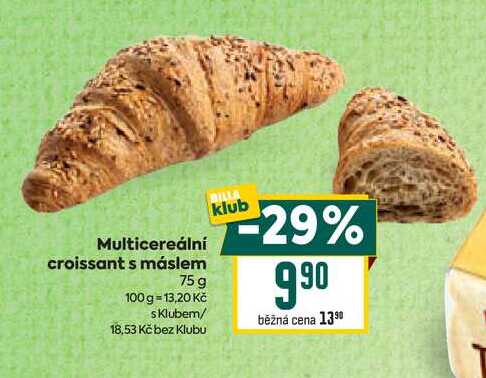 Croissant multicereální 75g, vybrané druhy