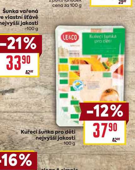 Kuřecí šunka pro děti nejvyšší jakosti 100 g