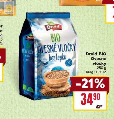 Druid BIO Ovesné vločky 250 g