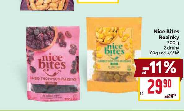 Nice Bites Rozinky 200 g