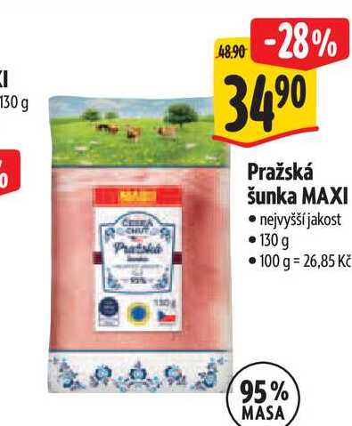   Pražská šunka MAXI  130 g
