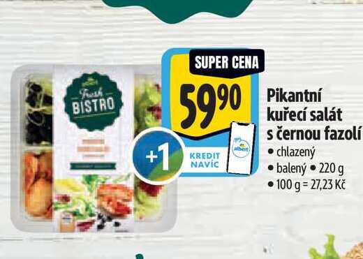   Pikantní kuřecí salát s černou fazolí  220 g