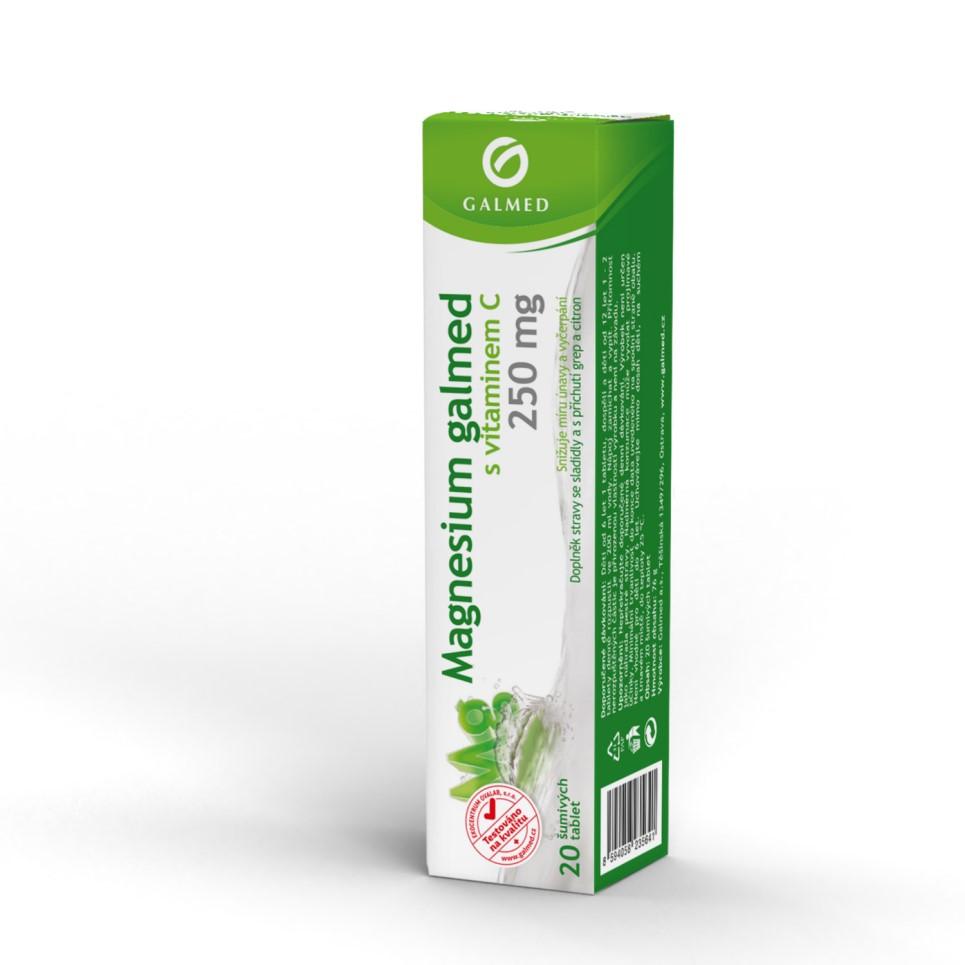 Magnesium 250mg 20 šumivých tablet Galmed