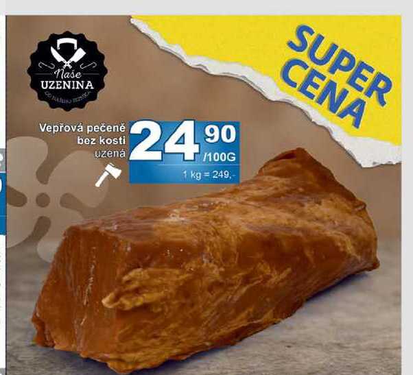 Vepřová pečené bez kosti uzená 100g