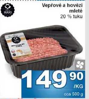 Vepřové a hovězí mleté 20% tuku 1kg