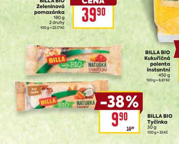BILLA BIO Kukuřičná polenta instantní 450 g