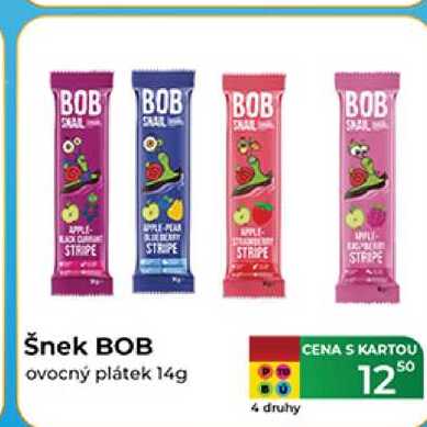 Šnek BOB ovocný plátek 14g  