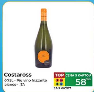 Costaross 0.75L Piu vino frizzante bianco - ITA