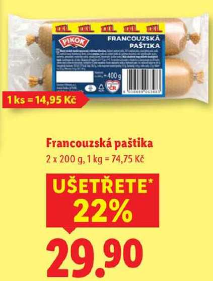 Francouzská paštika, 2x 200 g
