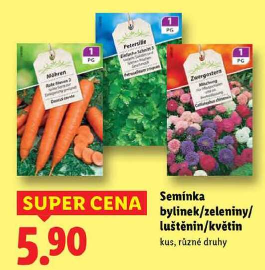 Semínka bylinek/zeleniny/ luštěnin/květin