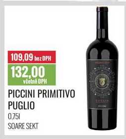 PICCINI PRIMITIVO PUGLIO 0,75l