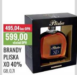 BRANDY PLISKA XO 40% 0,7l