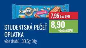 STUDENTSKÁ PEČEŤ OPLATKA 30,5g-31g
