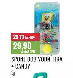 SPONE BOB VODNÍ HRA + CANDY 3g