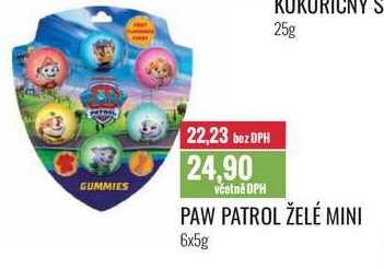 PAW PATROL ŽELÉ MINI 6x5g 