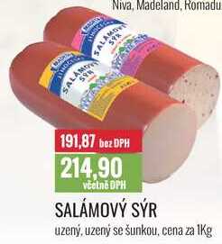 SALÁMOVÝ SÝR cena za 1Kg 