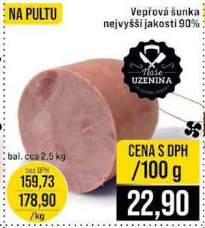 Vepřová šunka nejvyšší jakosti 90% 100g