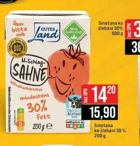 Smetana ke šleháni 30% 200 g