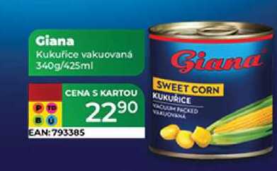 Giana Kukuřice vakuovaná 340g/425ml 