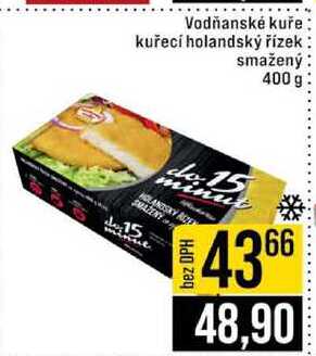 Vodňanské kuře kuřecí holandský řízek smažený 400 g 