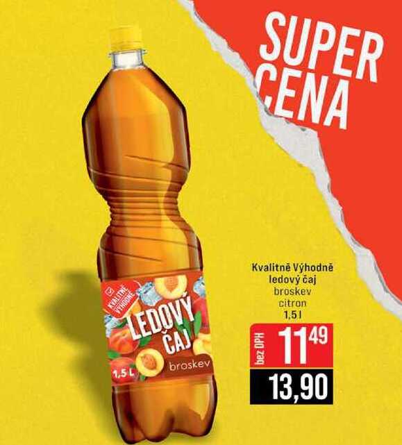 Kvalitně Výhodně ledový čaj broskev citron 1,5l