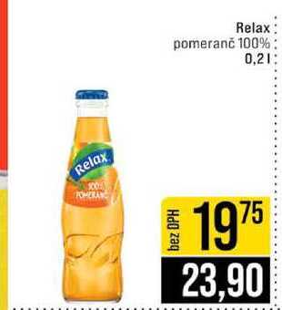 Relax pomeranč 100% 0,2l 