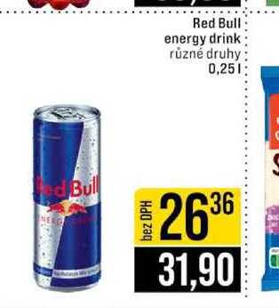 Red Bull energy drink různé druhy 0,25l
