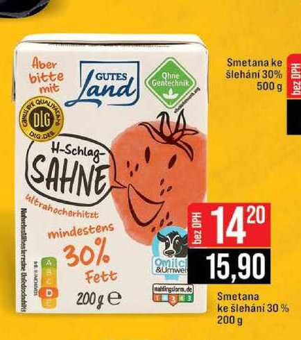 Smetana ke šlehání 30 % 200 g