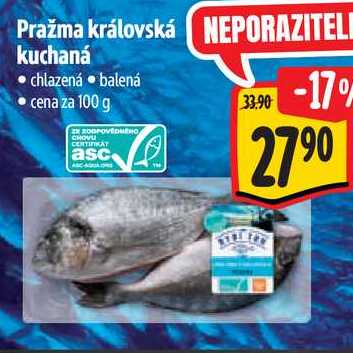 Pražma královská kuchaná, cena za 100 g 