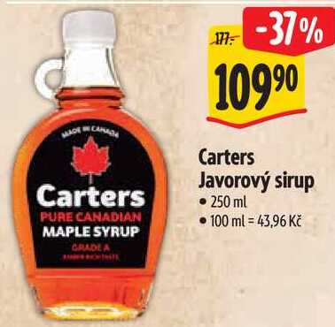 Carters Javorový sirup, 250 ml 